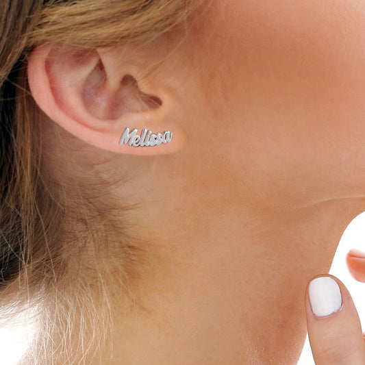 Personalized Custom Name Minimalist Earrings